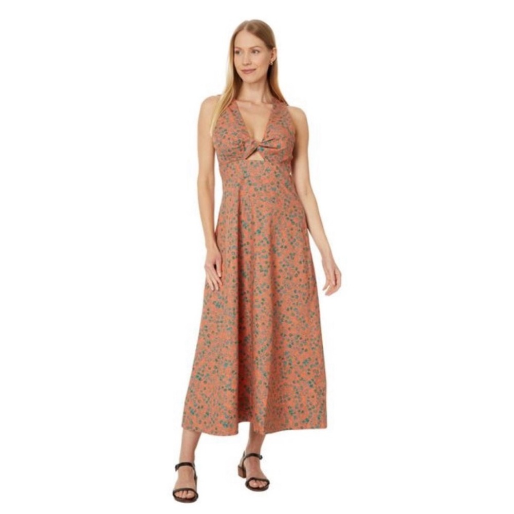 MADEWELL Sunset Haze Stephanie Clean Cotton Floral Print Dress Size 12 NWT
